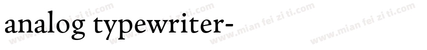 analog typewriter字体转换
